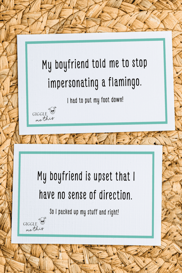 Boyfriend Jokes – One Liners, Puns + Free Printable!